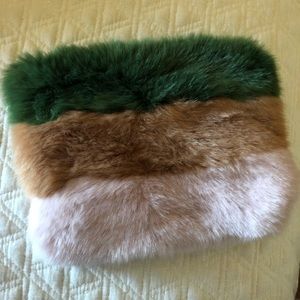 Brand new Zara faux fur clutch